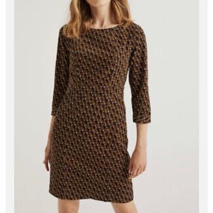 Boden Coraline Dress In Hare Bunny Pattern Corduroy